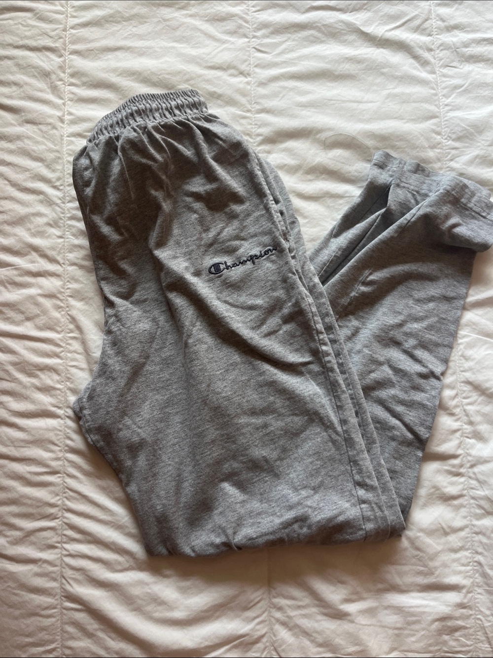 Champion Heather Gray Logo Sweatpants